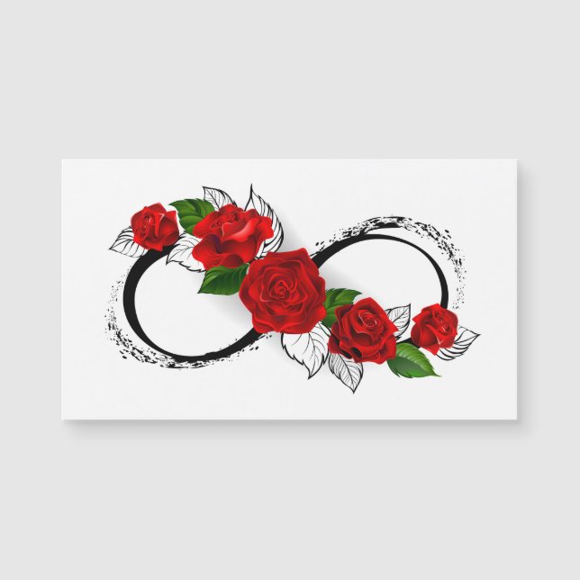 Infinity Symbol with Red Roses (Front)