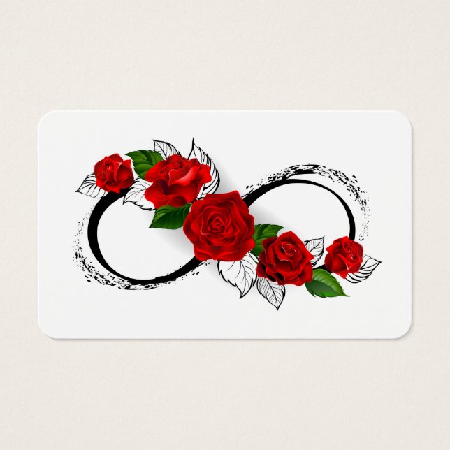 Infinity Symbol with Red Roses (Front)