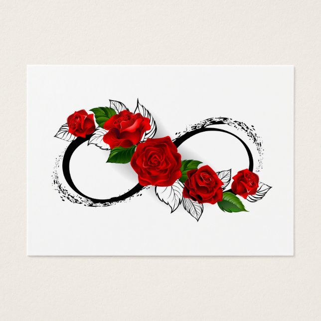 Infinity Symbol with Red Roses (Front)