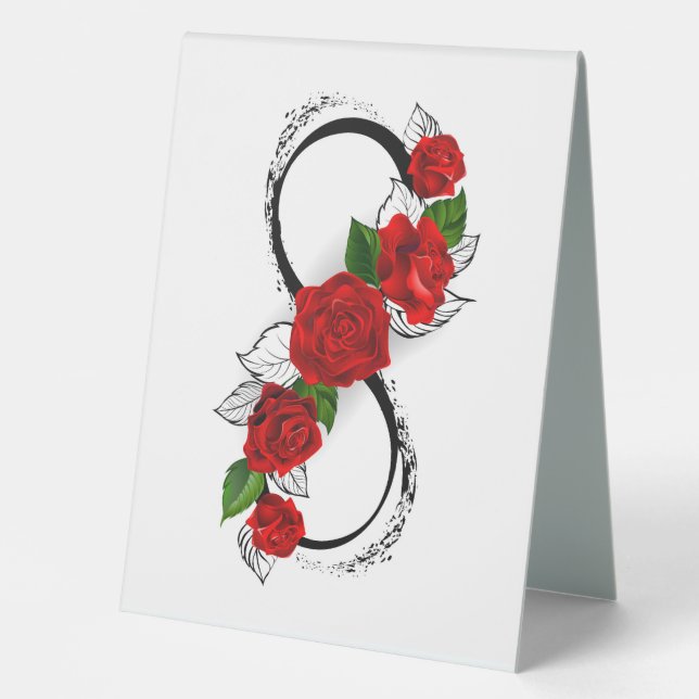 Infinity Symbol with Red Roses (Front)