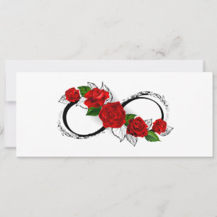 Infinity Symbol with Red Roses Announcement