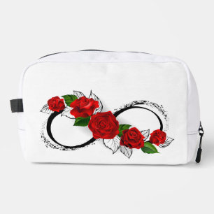 Infinity Symbol with Red Roses Dopp Kit