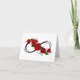 Infinity Symbol with Red Roses Invitation