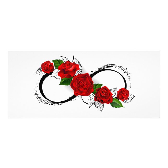 Infinity Symbol with Red Roses Rack Card (Front)
