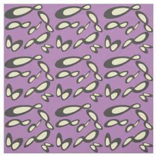 Infinity Symbol - Yellow,Black, Lavender Fabric