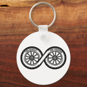 Infinity Two Wheels Freedom Key Ring