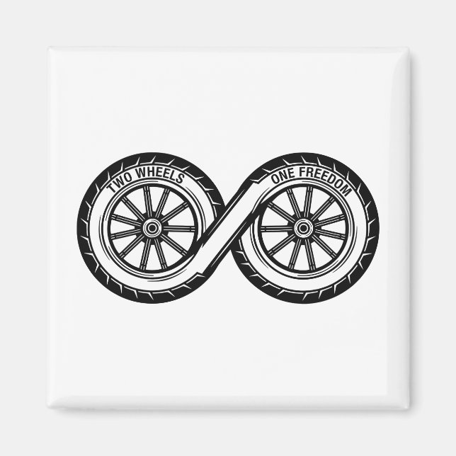 Infinity Two Wheels Freedom Magnet (Front)