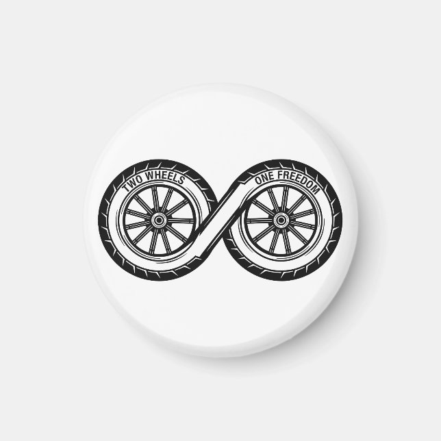 Infinity Two Wheels Freedom Magnet (Front)