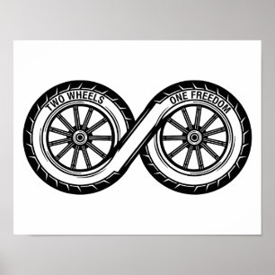 Infinity Two Wheels Freedom Poster