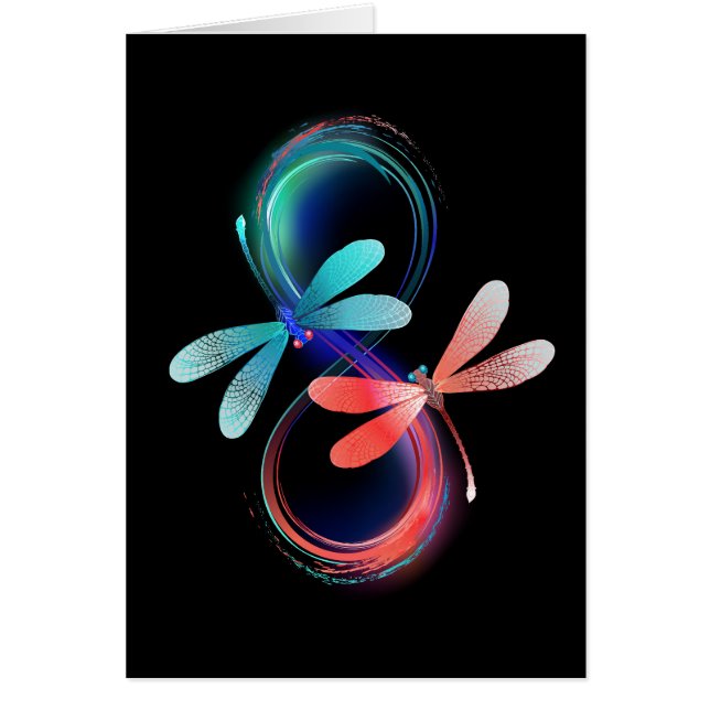 Infinity with glowing dragonflies (Front)