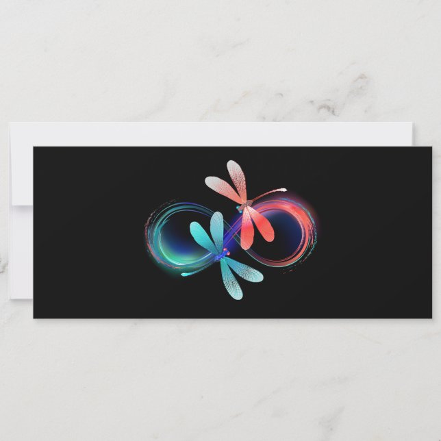 Infinity with glowing dragonflies (Front)