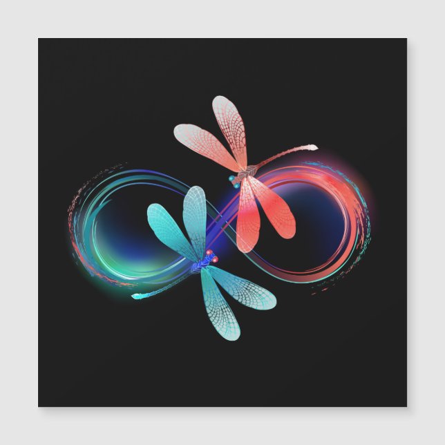 Infinity with glowing dragonflies (Front)