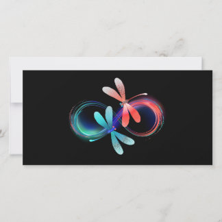 Infinity with glowing dragonflies announcement