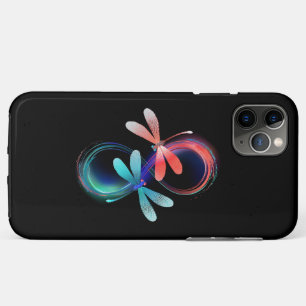 Infinity with glowing dragonflies iPhone 11 pro max case