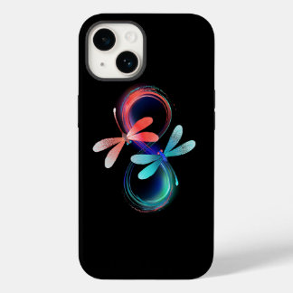 Infinity with glowing dragonflies Case-Mate iPhone 14 case