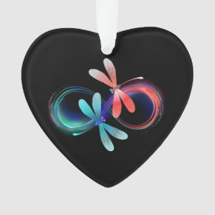 Infinity with glowing dragonflies ornament