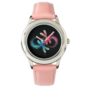 Infinity with glowing dragonflies watch