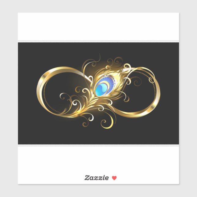 Infinity with Golden Peacock Feather (Sheet)