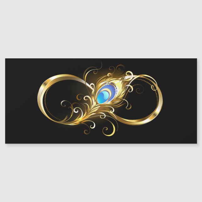 Infinity with Golden Peacock Feather (Front)