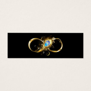 Infinity with Golden Peacock Feather