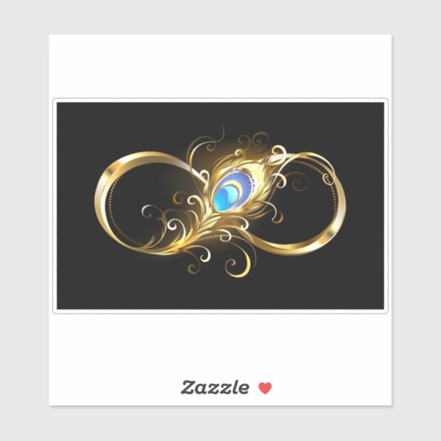 Infinity with Golden Peacock Feather (Sheet)