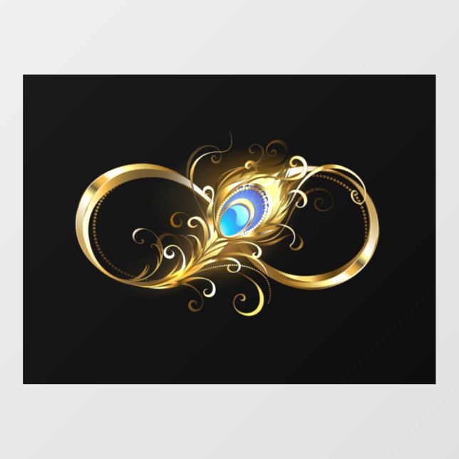 Infinity with Golden Peacock Feather (Sheet)