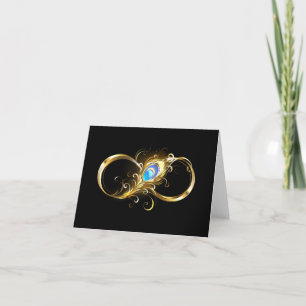 Infinity with Golden Peacock Feather Announcement