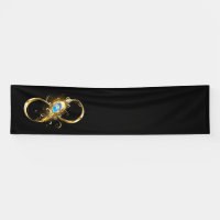 Infinity with Golden Peacock Feather