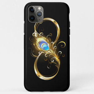 Infinity with Golden Peacock Feather iPhone 11 Pro Max Case