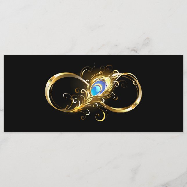 Infinity with Golden Peacock Feather Menu (Front)