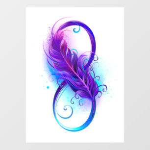 Infinity with Purple Feather