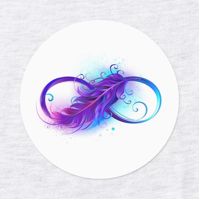 Infinity with Purple Feather (Design 1)