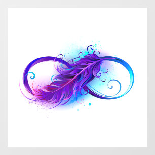 Infinity with Purple Feather