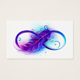 Infinity with Purple Feather