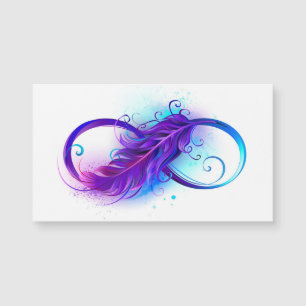 Infinity with Purple Feather