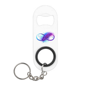 Infinity with Purple Feather
