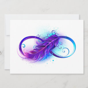 Infinity with Purple Feather Advice Card