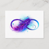 Infinity with Purple Feather