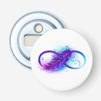 Infinity with Purple Feather