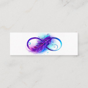 Infinity with Purple Feather Calling Card