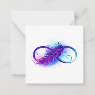 Infinity with Purple Feather Card