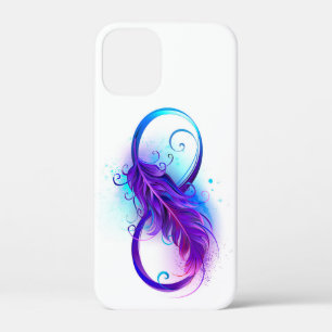 Infinity with Purple Feather iPhone 12 Mini Case
