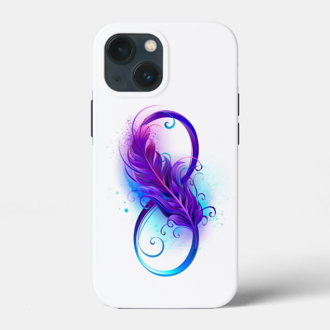 Infinity with Purple Feather Case-Mate iPhone Case (Back)