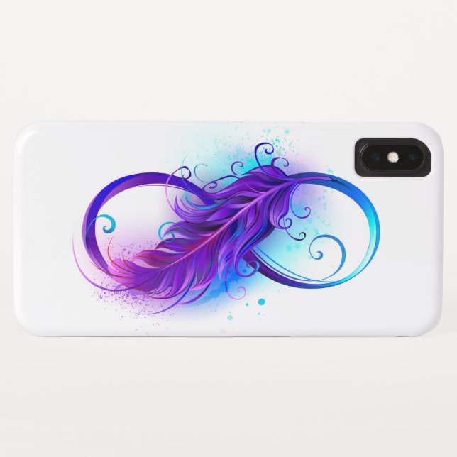 Infinity with Purple Feather Case-Mate iPhone Case (Back (Horizontal))