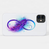 Infinity with Purple Feather