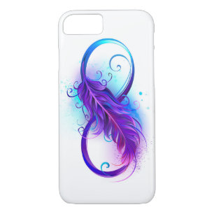 Infinity with Purple Feather iPhone 8/7 Case