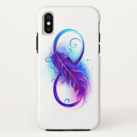 Infinity with Purple Feather