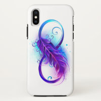 Infinity with Purple Feather