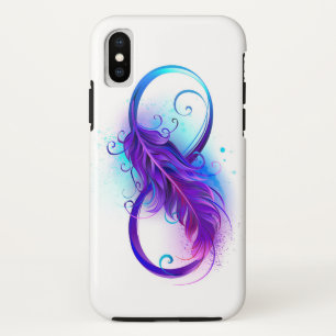 Infinity with Purple Feather iPhone XS Case