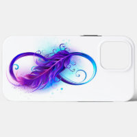 Infinity with Purple Feather
